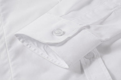 Denise - Women's Formal Work Wear White Button Down Shirt