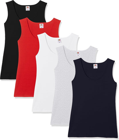 Colette - Women's Valueweight Athletic Vests (Pack of 5)