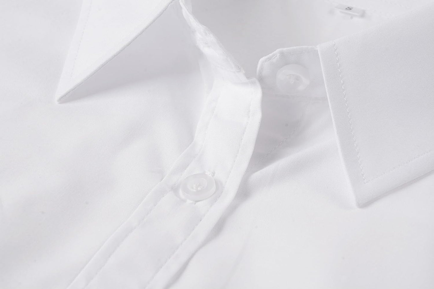 Denise - Women's Formal Work Wear White Button Down Shirt