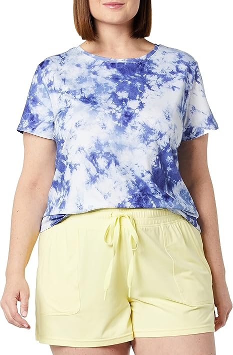 Deborah - Essentials Women's Tech Stretch Short-Sleeved Crew Neck T-Shirt (Available in Plus Size), Multipacks