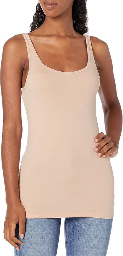 Joanne - Essentials Women's Slim-Fit Thin-Strap Tank Top, Pack of 2