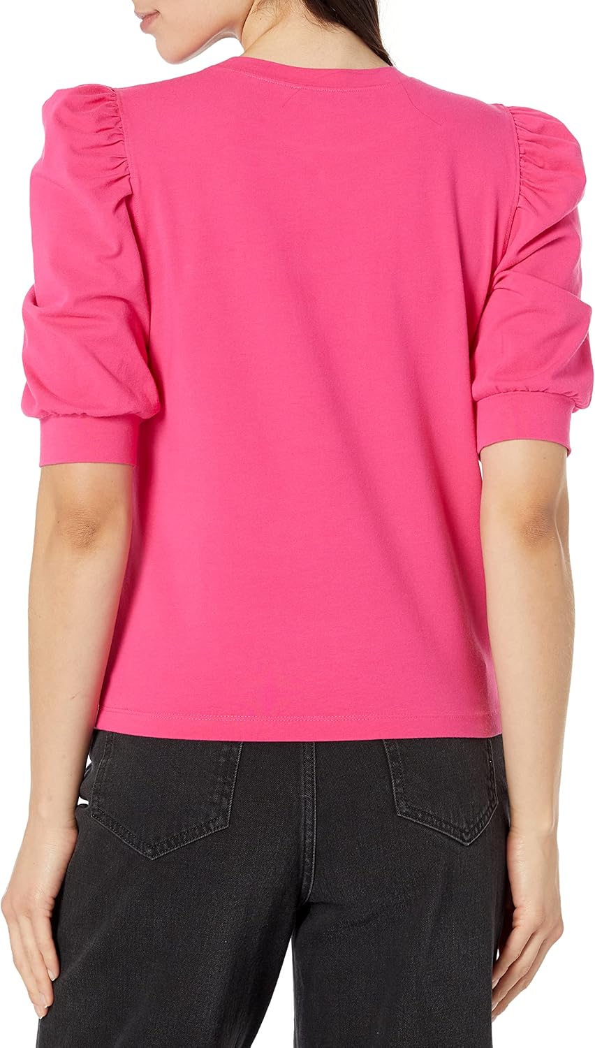 Chloe- Chic Puff-Sleeve Jersey T-Shirt for Women by The Drop