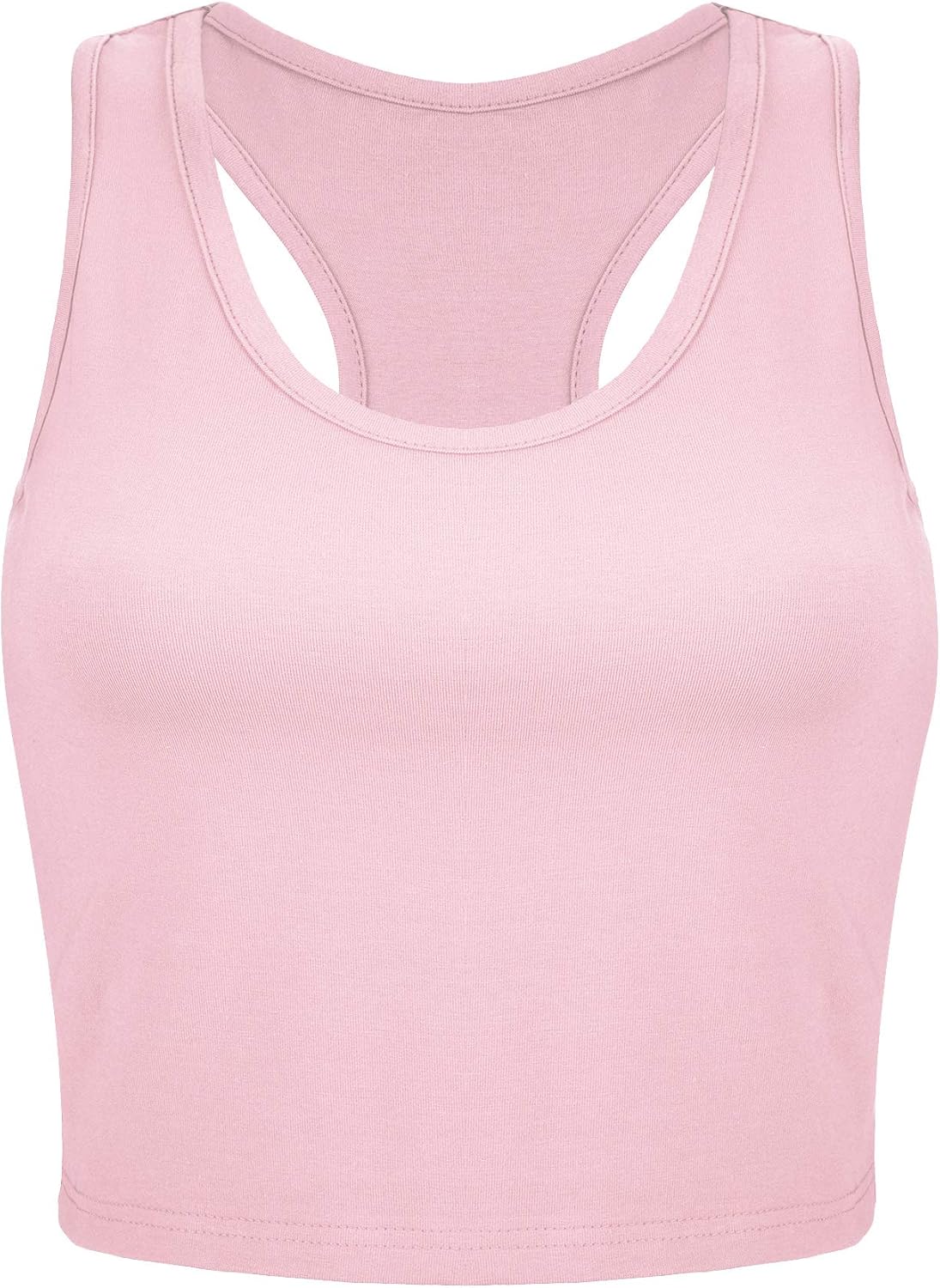 Tracey - Cotton Racerback Crop Tank Tops - 4 Pack