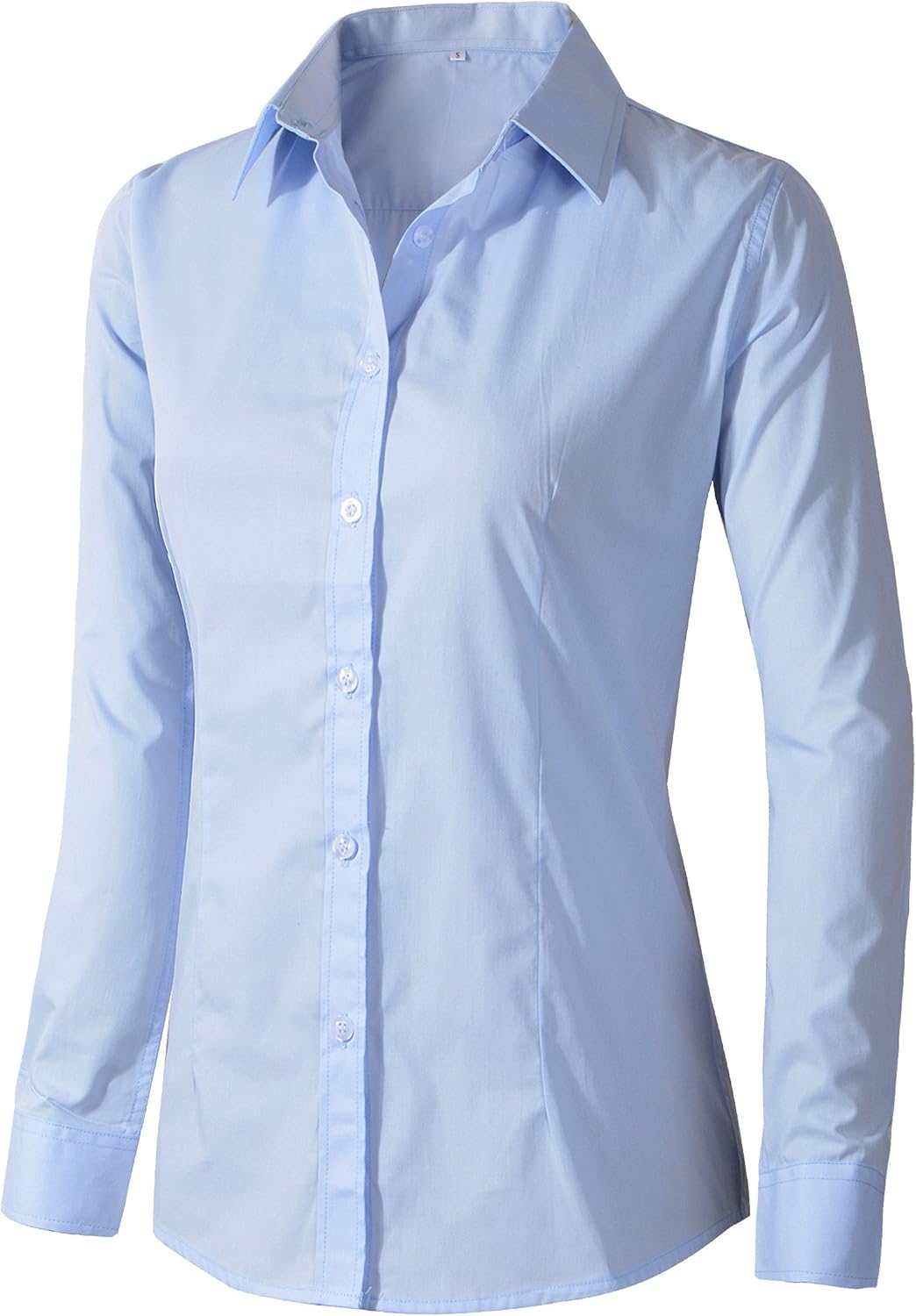 Denise - Women's Formal Work Wear White Button Down Shirt