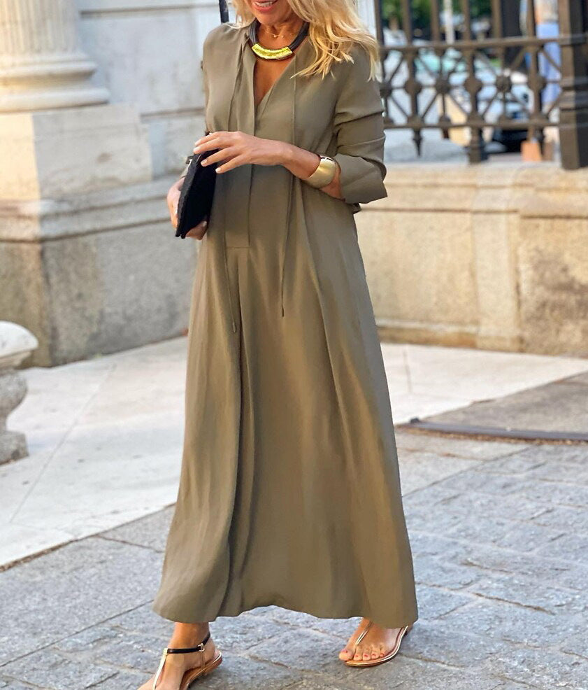 Chic Solid Maxi Dress for Women