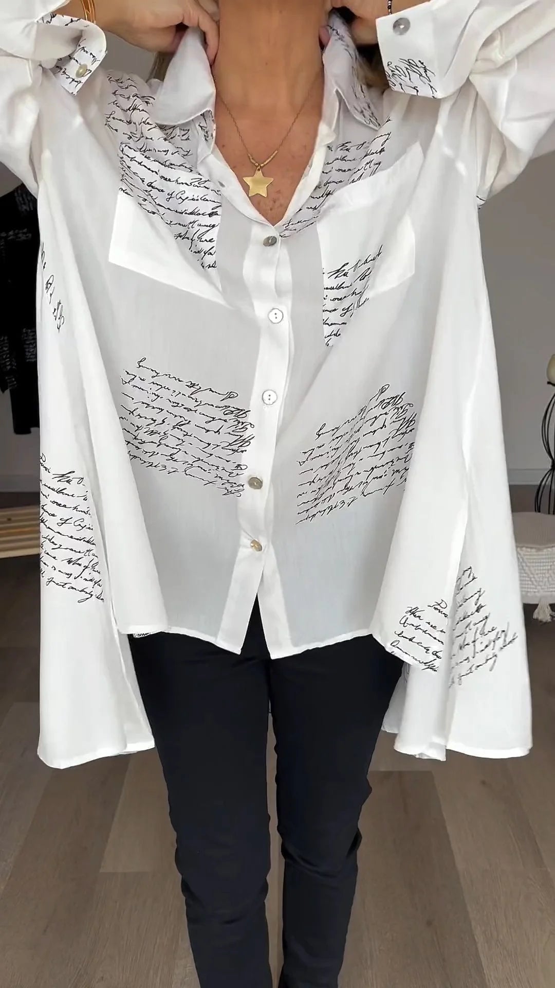 Lexi – Trendy letter print shirt