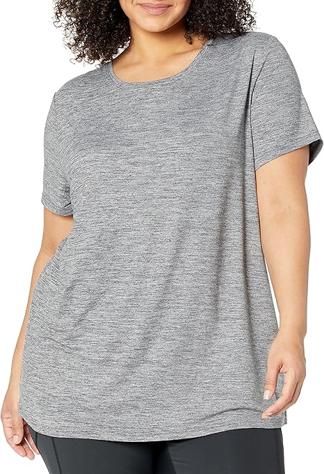 Deborah - Essentials Women's Tech Stretch Short-Sleeved Crew Neck T-Shirt (Available in Plus Size), Multipacks