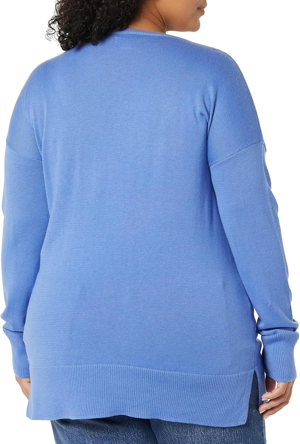 Susan - Essentials Women's Cozy Long-Sleeved V-Neck Tunic Sweater (Plus Size Available)