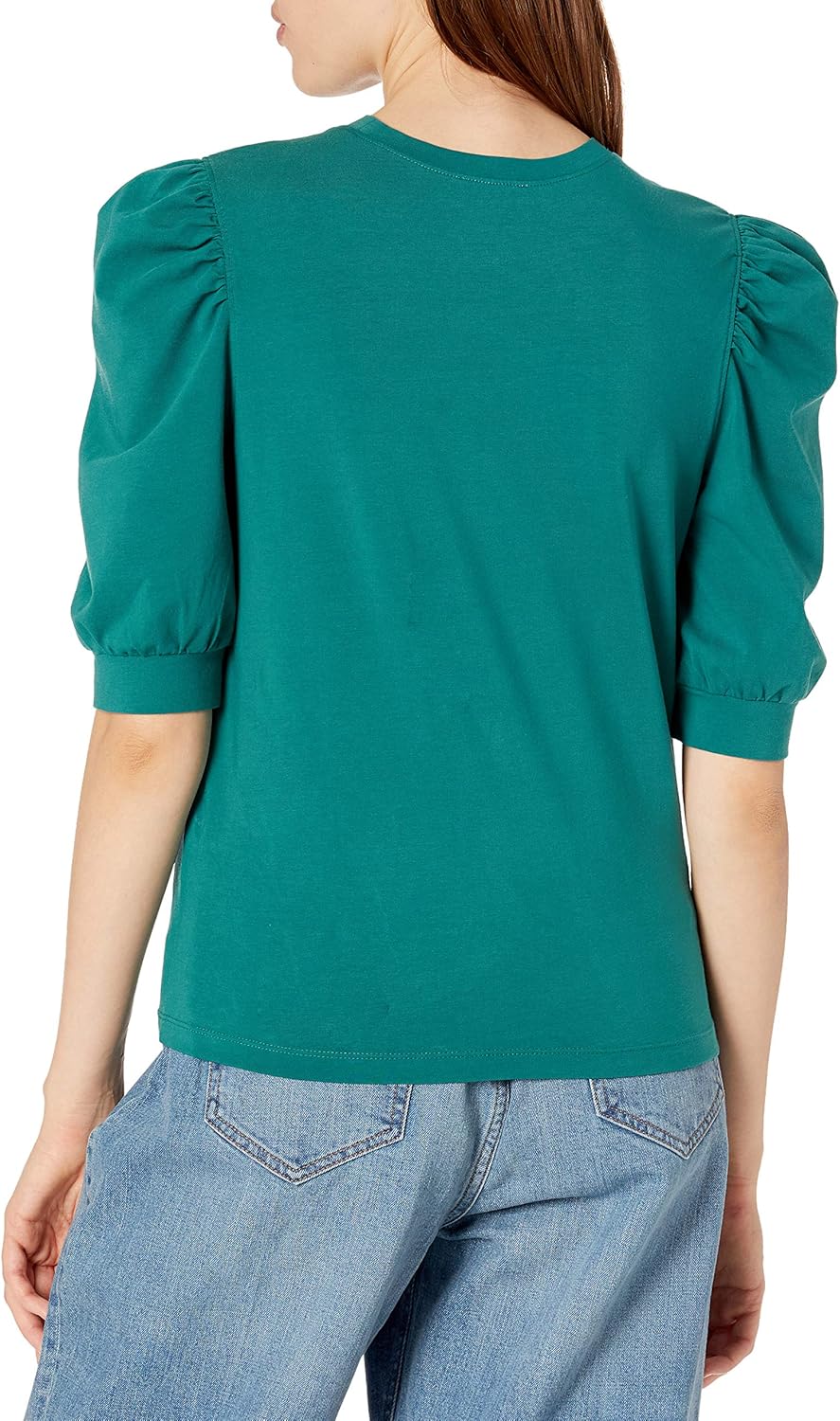 Chloe- Chic Puff-Sleeve Jersey T-Shirt for Women by The Drop