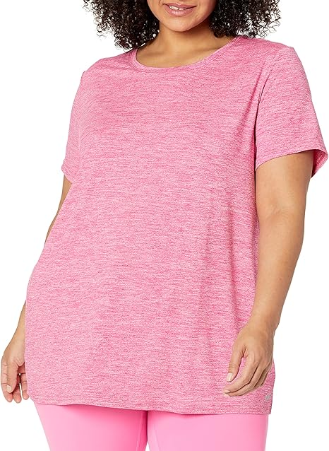 Deborah - Essentials Women's Tech Stretch Short-Sleeved Crew Neck T-Shirt (Available in Plus Size), Multipacks