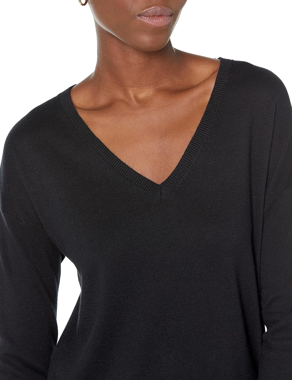 Susan - Essentials Women's Cozy Long-Sleeved V-Neck Tunic Sweater (Plus Size Available)