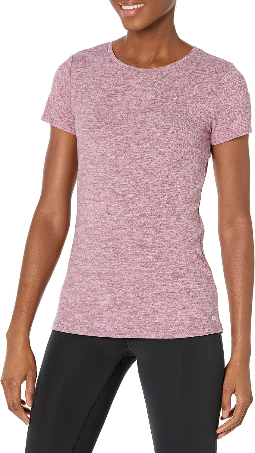 Deborah - Essentials Women's Tech Stretch Short-Sleeved Crew Neck T-Shirt (Available in Plus Size), Multipacks