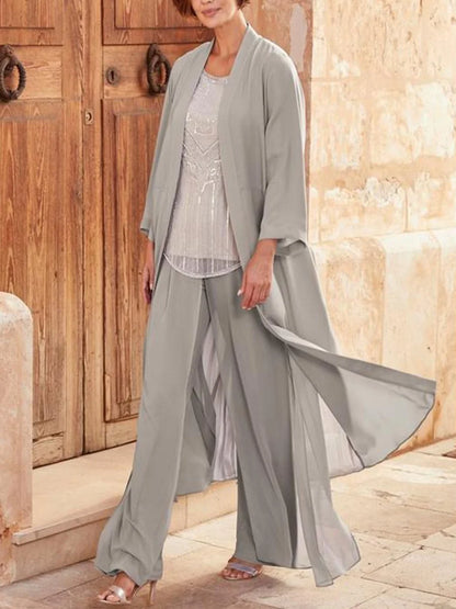 Chiffon Wide Loose Two-Piece Suit for Women