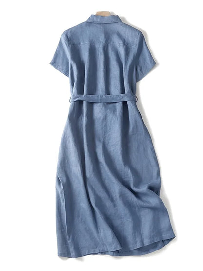 Isle – Soft belted dress in cotton