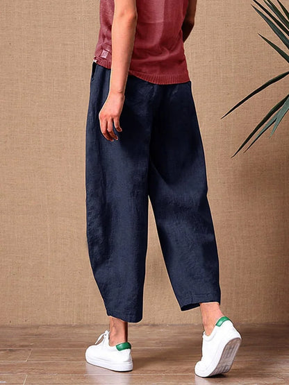 Carmin - Wide-Leg Trousers with Elastic Waistband