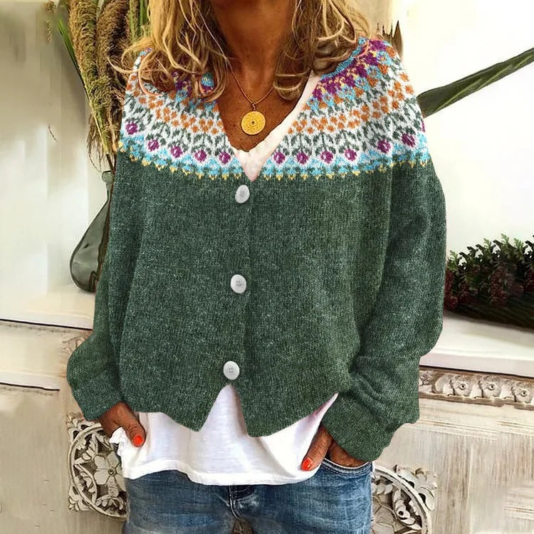 Van - Vibrant Long Sleeve Knit Sweater