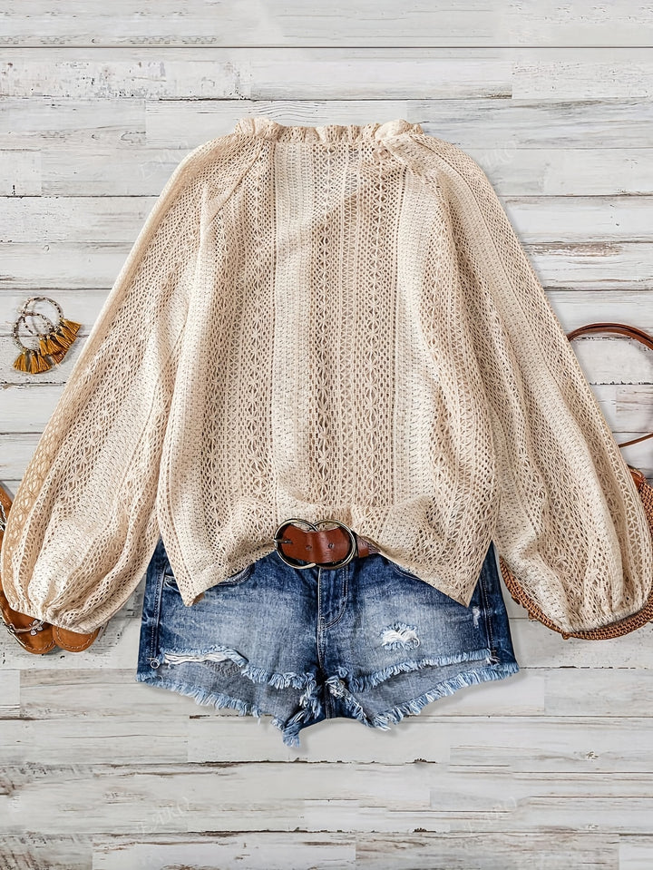 Blouse – V-Neck Design & Button Front