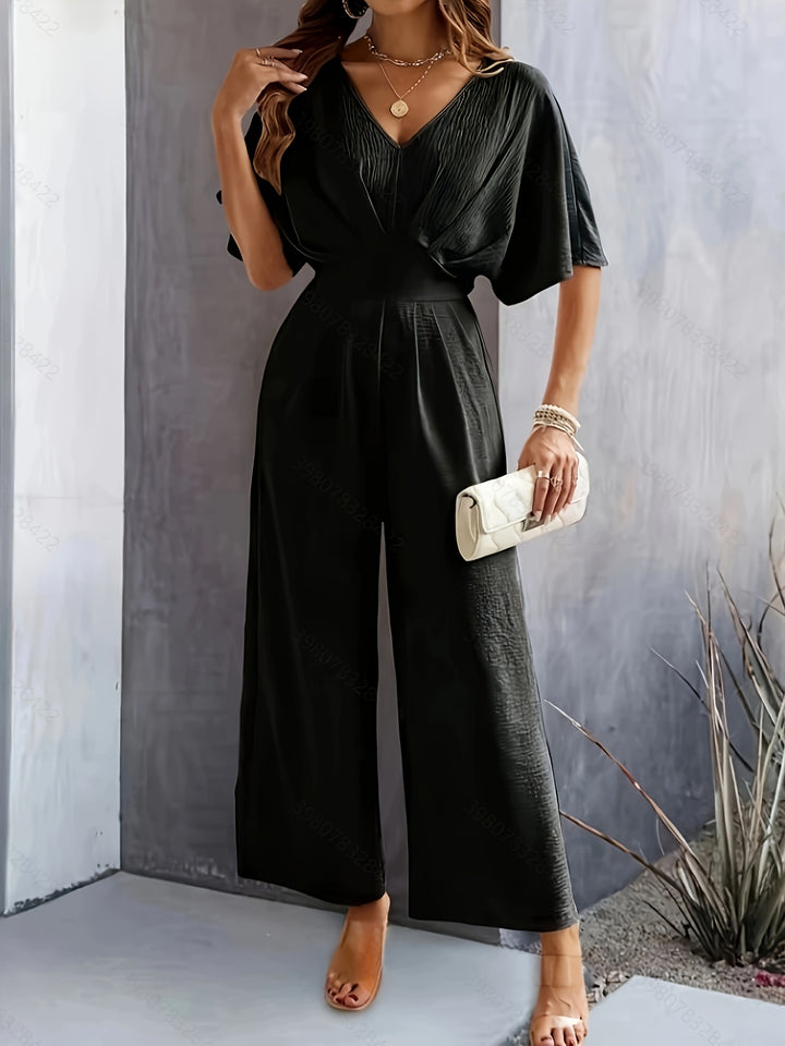 Jumpsuit – V-Neck Design & Lightweight Fabric