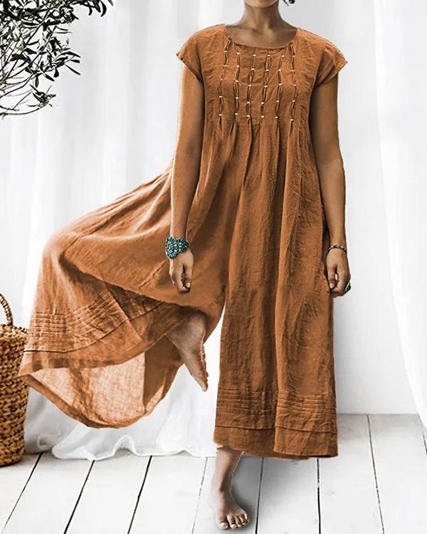 Lightweight linen jumpsuit in various colours