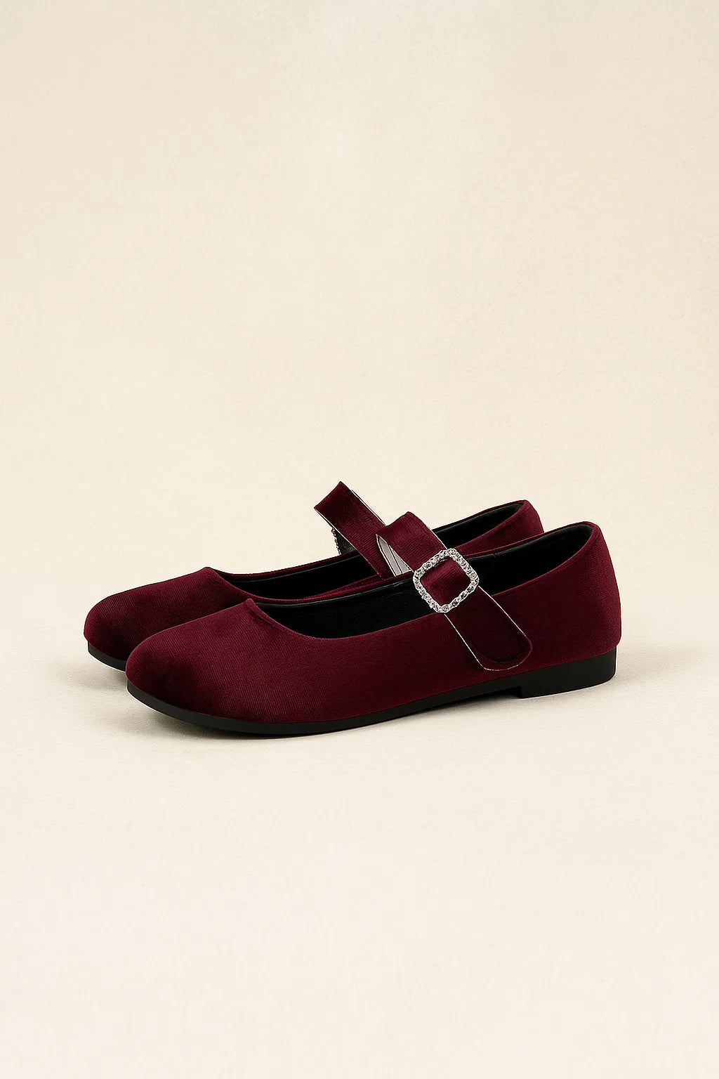Mary Jane Flats – Velvet Upper & Comfortable Fit