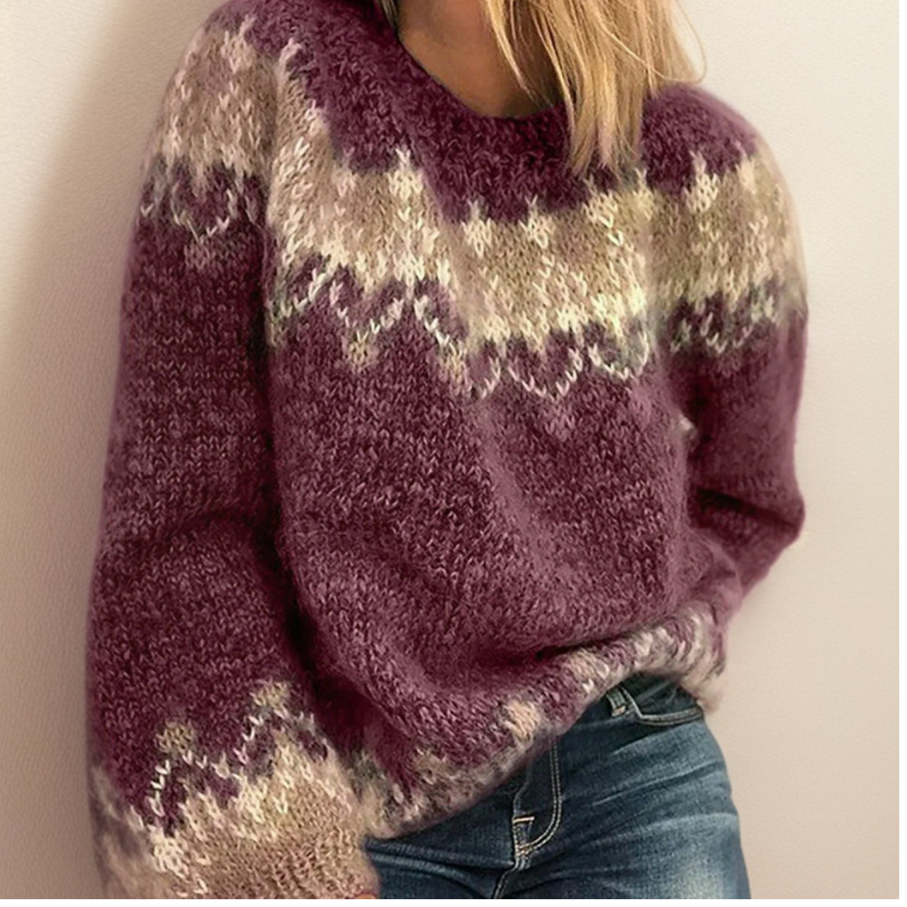 Isabelle | Luxurious and Cozy Jacquard Sweater