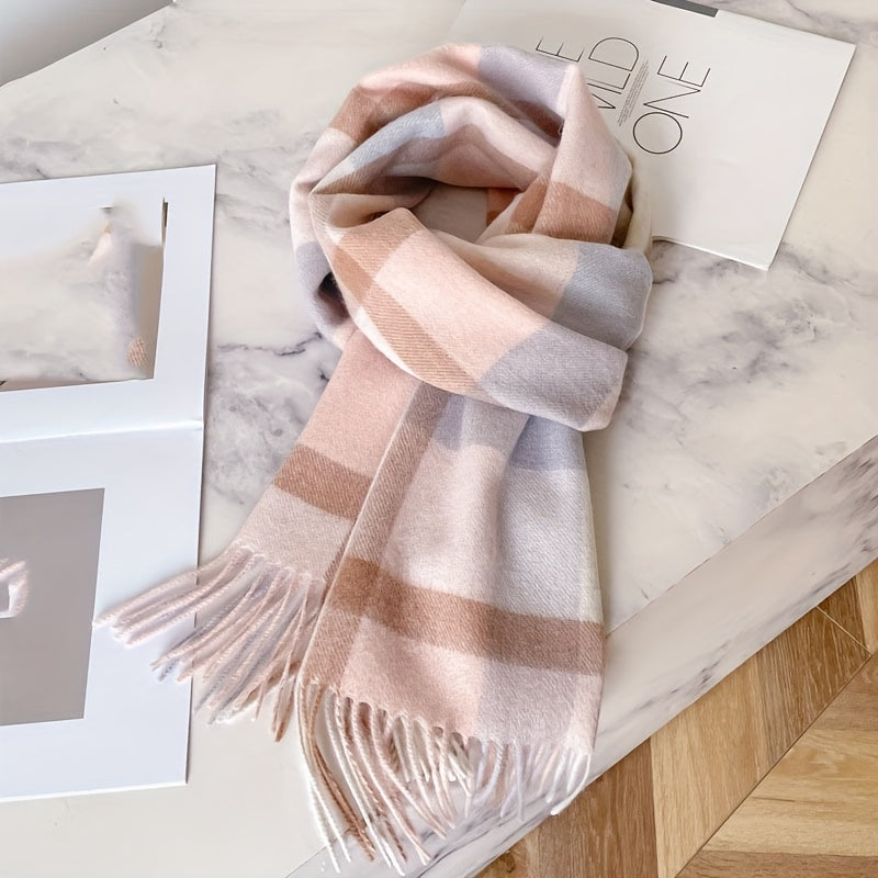 Scarf – Wool Blend & Fringed Edge