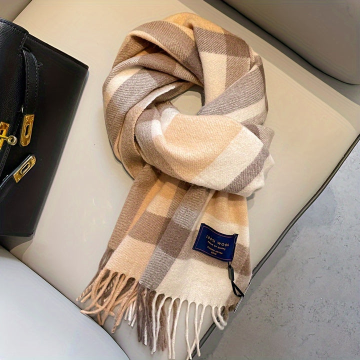 Scarf – Wool Blend & Fringed Edge