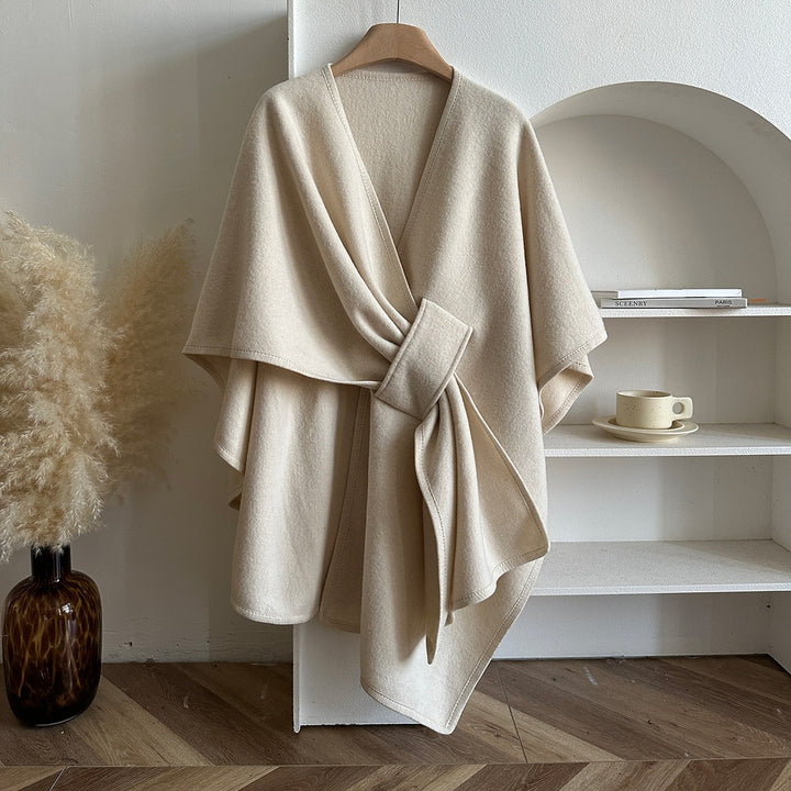 Shawl Coat – Woven Design & Windproof Warmth