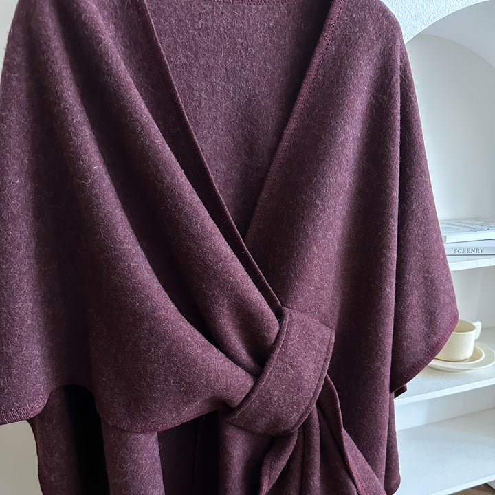 Shawl Coat – Woven Design & Windproof Warmth