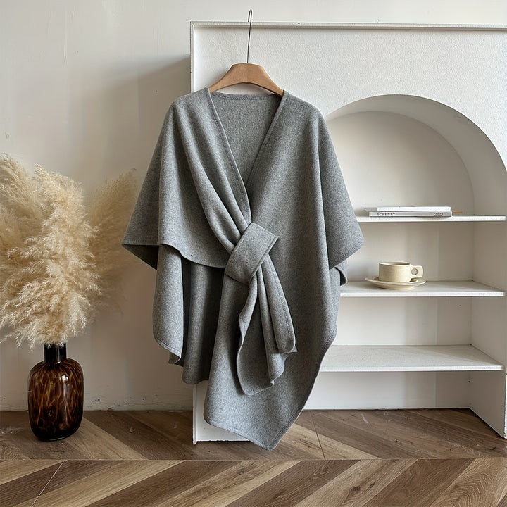 Shawl Coat – Woven Design & Windproof Warmth