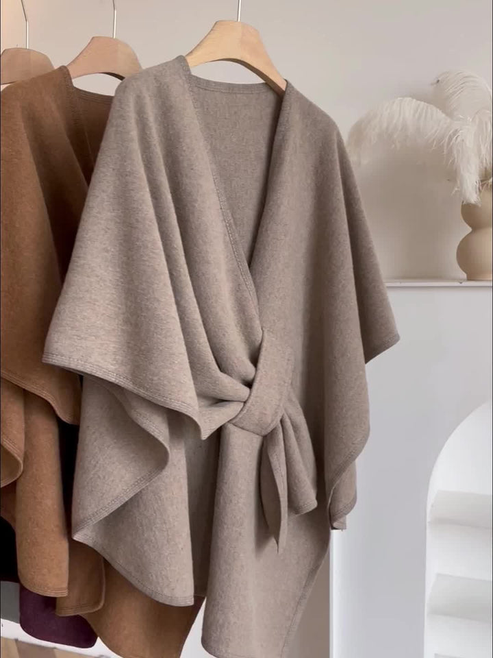 Shawl Coat – Woven Design & Windproof Warmth