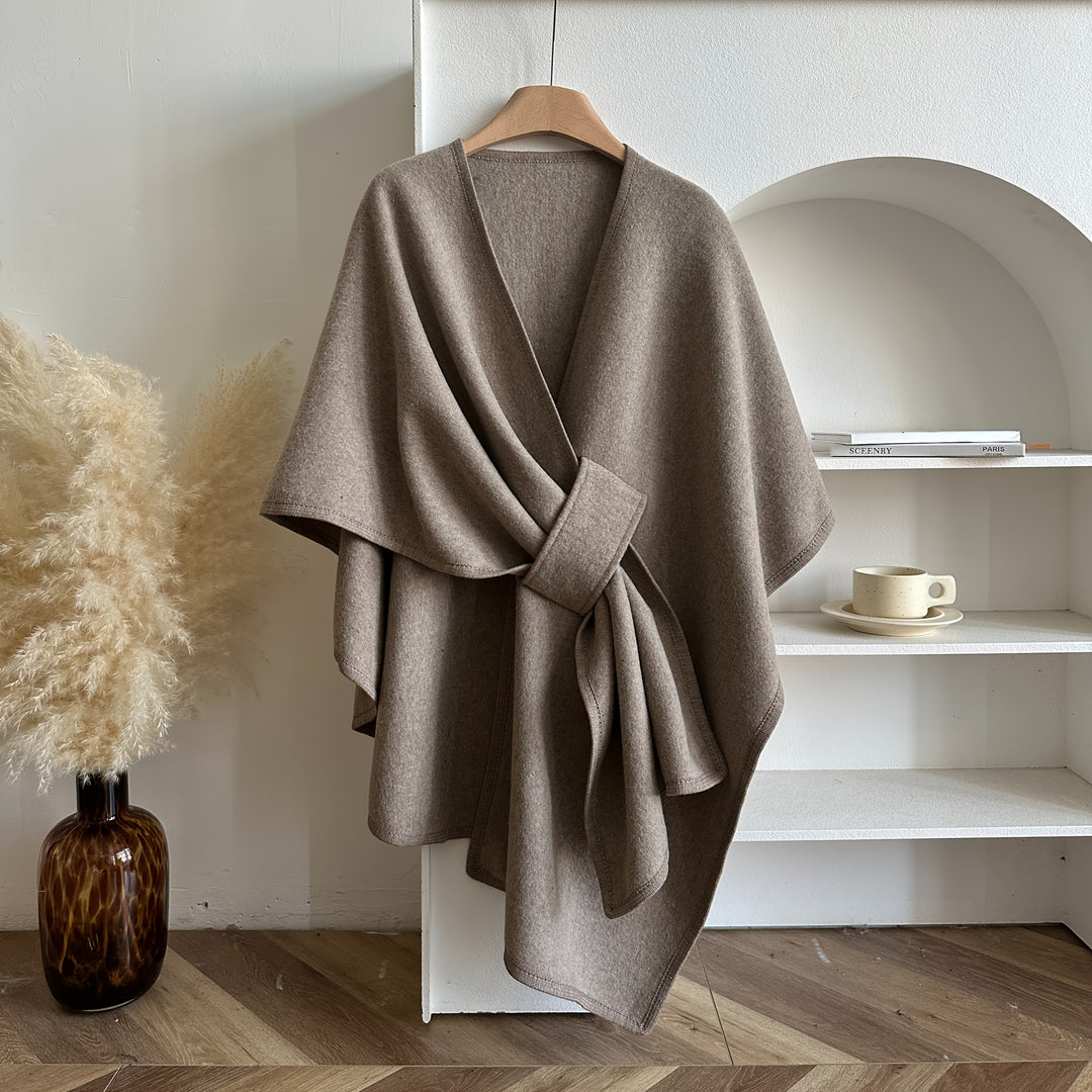 Shawl Coat – Woven Design & Windproof Warmth