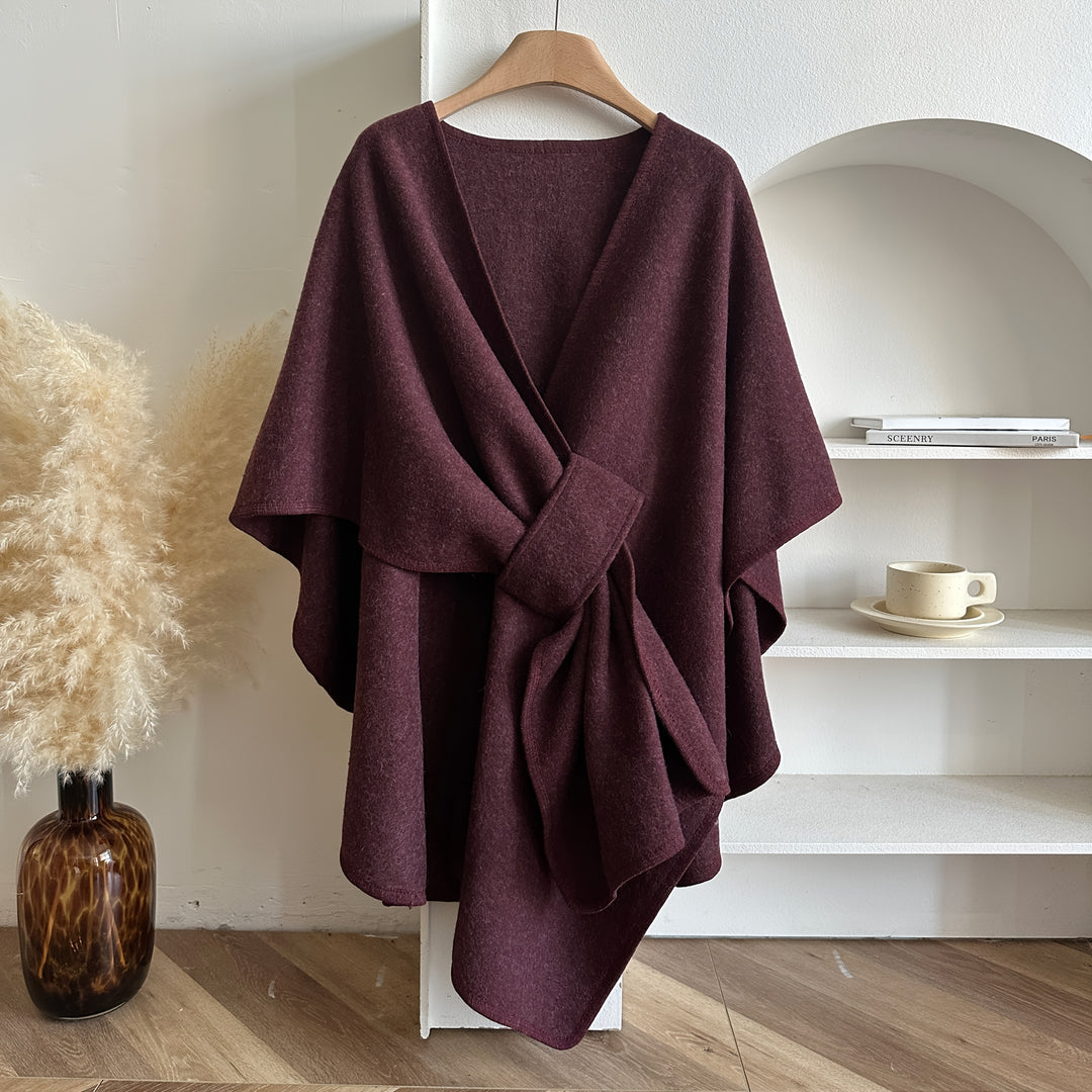 Shawl Coat – Woven Design & Windproof Warmth