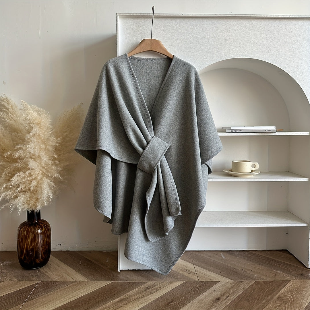 Shawl Coat – Woven Design & Windproof Warmth