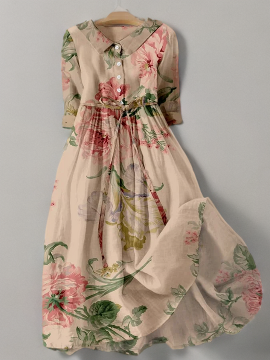 Madeleine - Vintage Floral Dress with Pocket