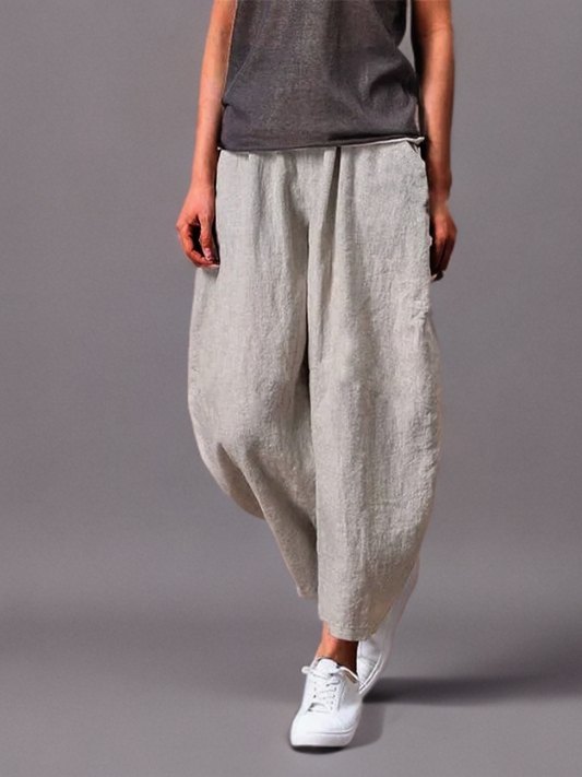 Carmin - Wide-Leg Trousers with Elastic Waistband