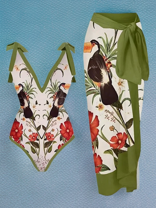 Lorry Resort Tropical Print One-Piece Swimsuit