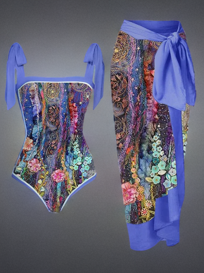 Floral Bliss - Swimsuit and Apron Set