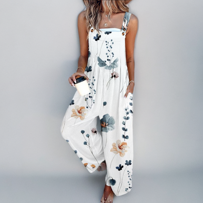 Bronwen - Breezy Sleeveless Floral Print Jumpsuit