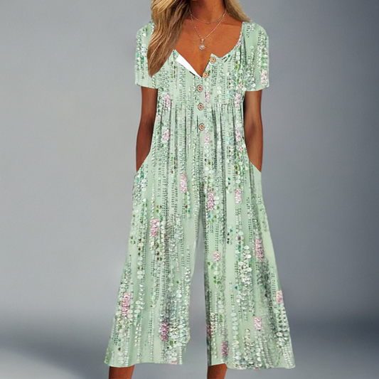 Salomea - Fresh Green Jumpsuit with Side Pockets