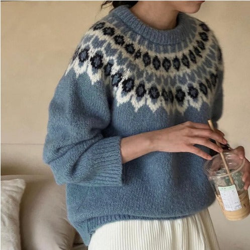 Juliet | Chic Jacquard Knit Sweater