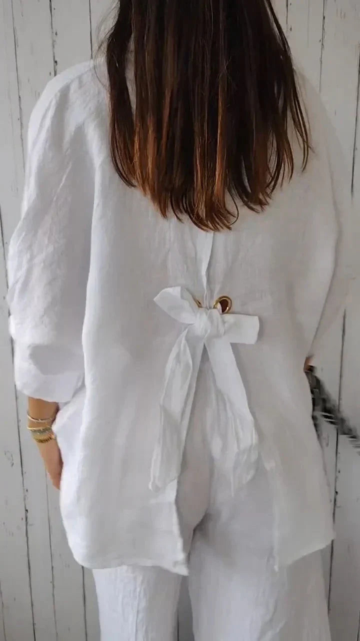 Riya Back Tie Blouse - Effortless Chic