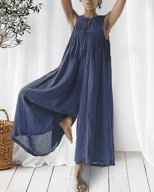 Breezy Essential Linen Jumpsuit for Everyday Elegance