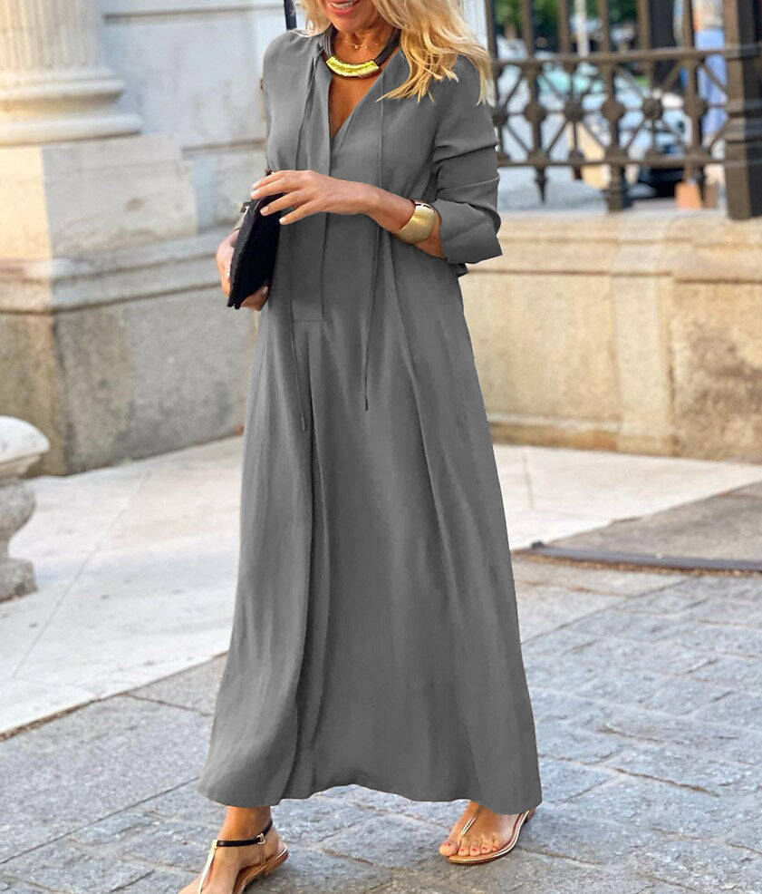 Chic Solid Maxi Dress for Women