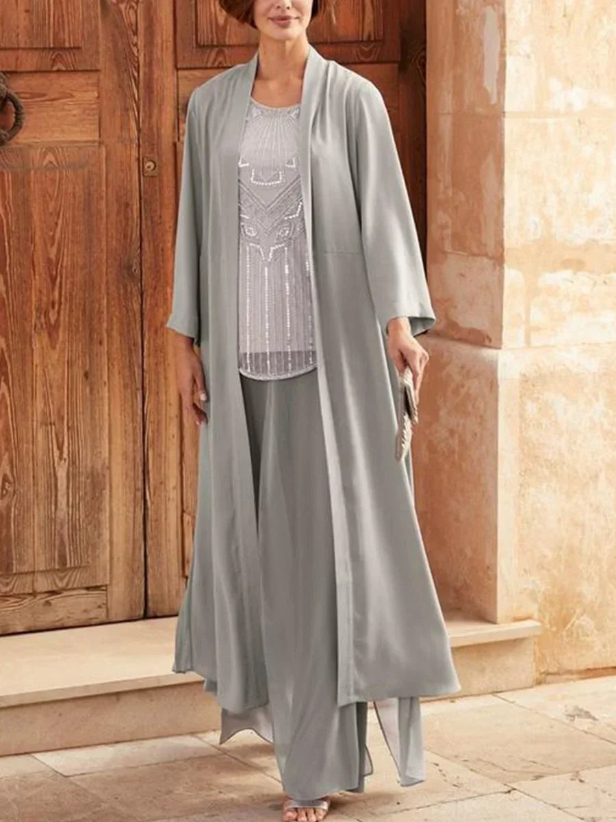 Chiffon Wide Loose Two-Piece Suit for Women