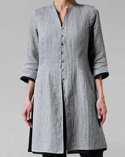 Cori Elegant Slimming Linen Cardigan