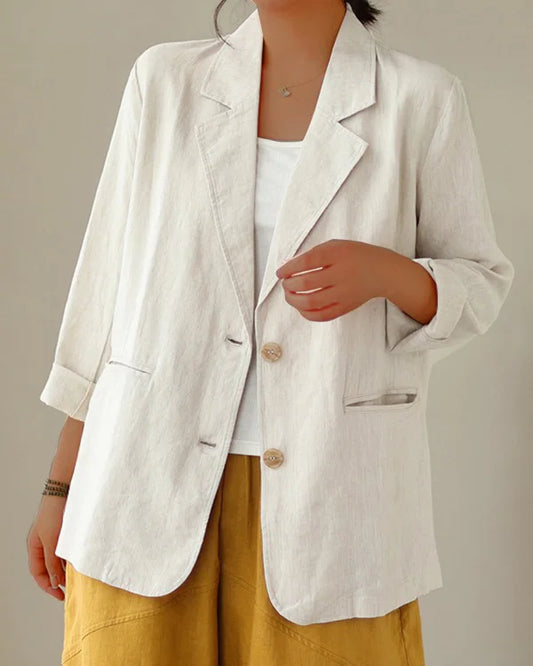 Trisha – Cozy cotton-linen cardigan