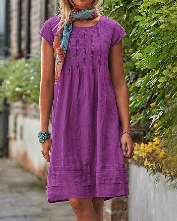 Mae - Timeless Vintage Casual Linen Dress for Women