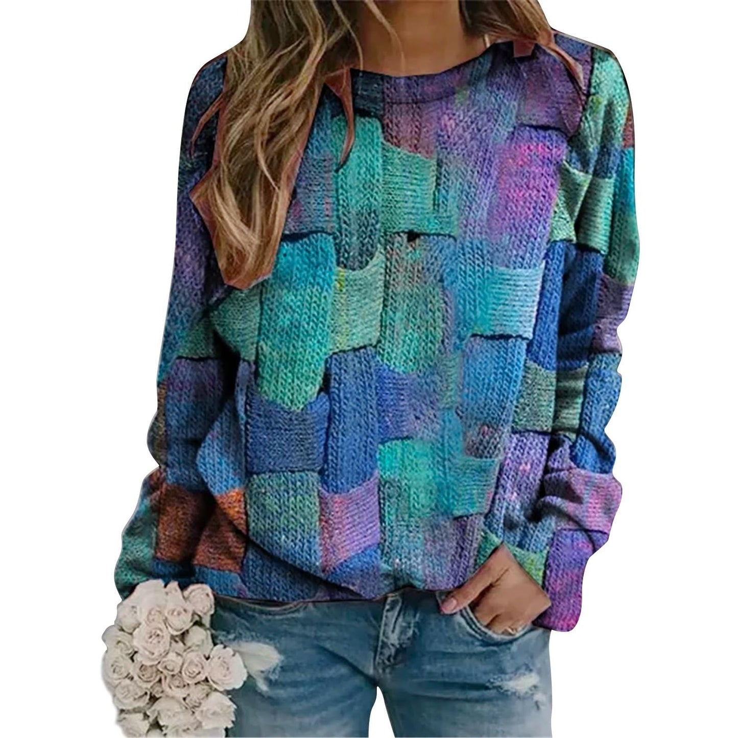 Karter - Vibrant V-neck Sweater with Unique Collar Design