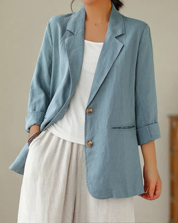 Trisha – Cozy cotton-linen cardigan